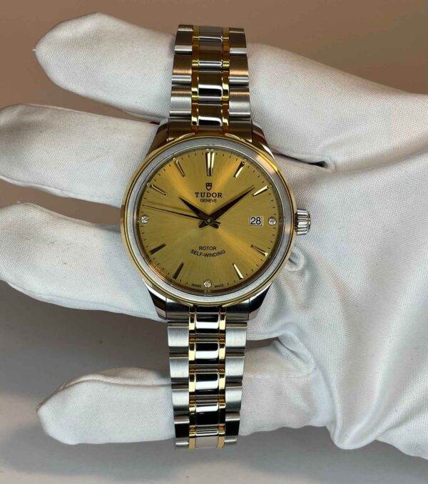 TUDOR Style 38 mm Steel Case Steel and Gold Bezel M12503-0004